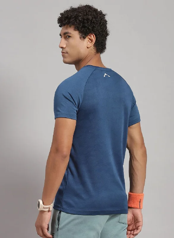 Men Blue Solid Short