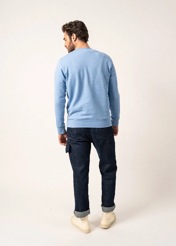 Solal sweatshirt - embroidered, in cotton fleece (OXYGENE/TULIPE)