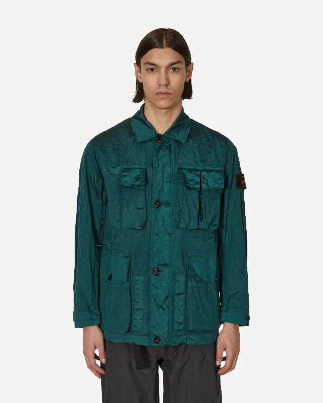 Nylon Metal Overshirt Green