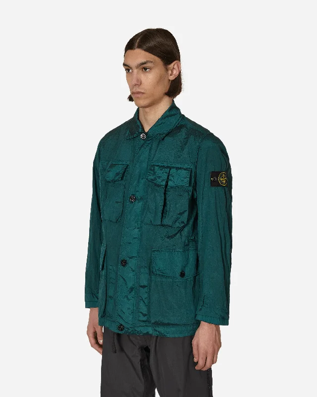 Nylon Metal Overshirt Green