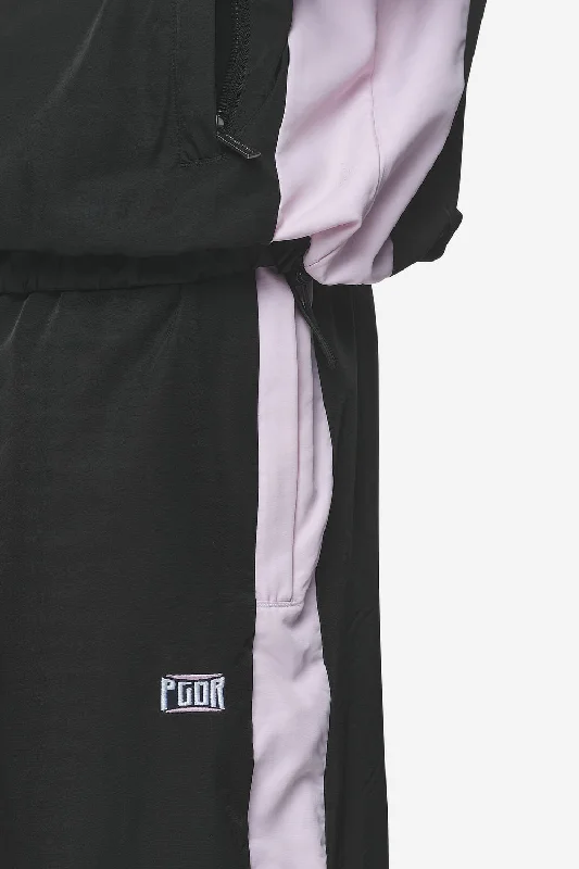 Stow Wide Track Pants Black Bubblegum