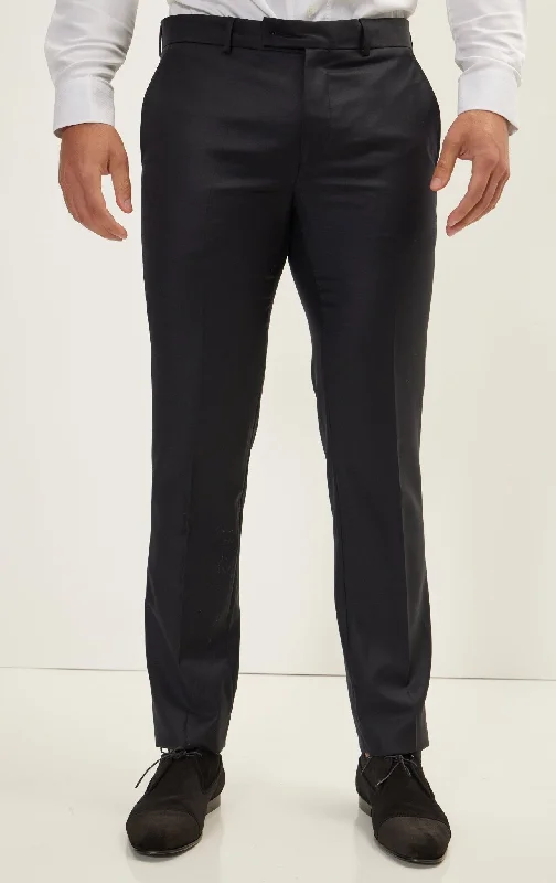 Merino Wool Classic Formal Pants - Black