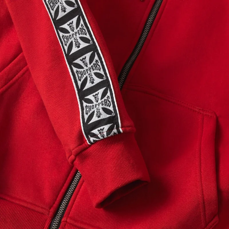 WCC TAPED ZIP HOOD - RED