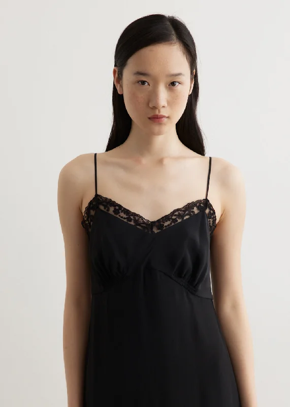 Slip Dress With Lace Trim