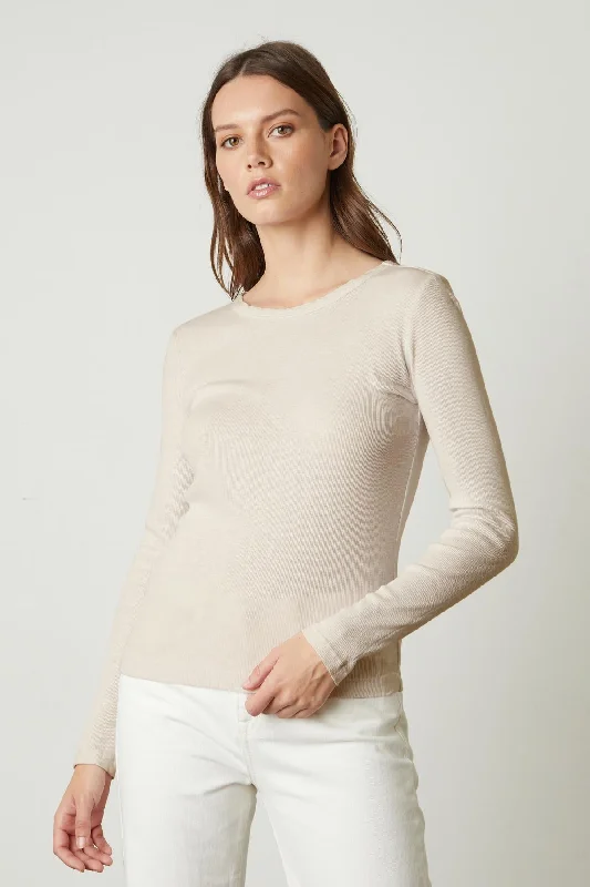 BAYLER RIBBED SCOOP NECK TEE