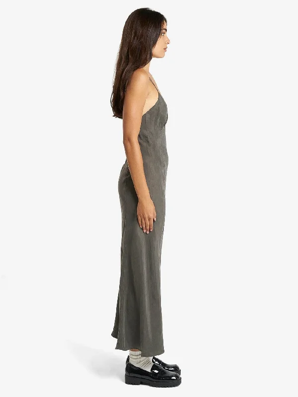 Chelsea Full Length Slip Dress - Truffle