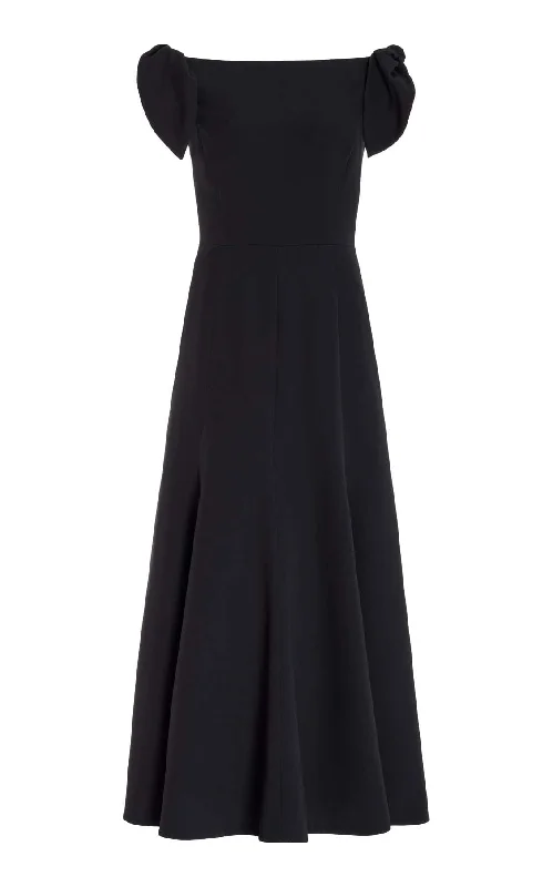 Eda Dress in Black Silk