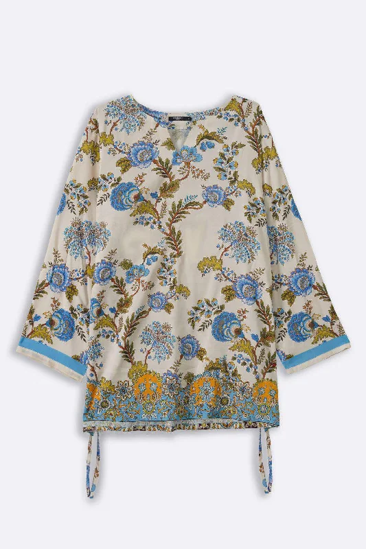 HYDRANGEA CHINTZ PRINTED TOP