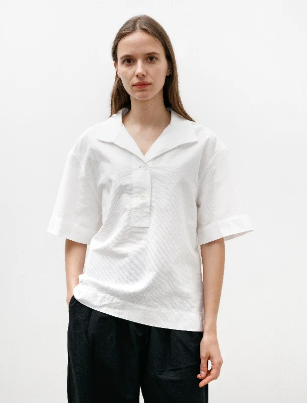 MHL SS Utility Shirt Textured Cotton White