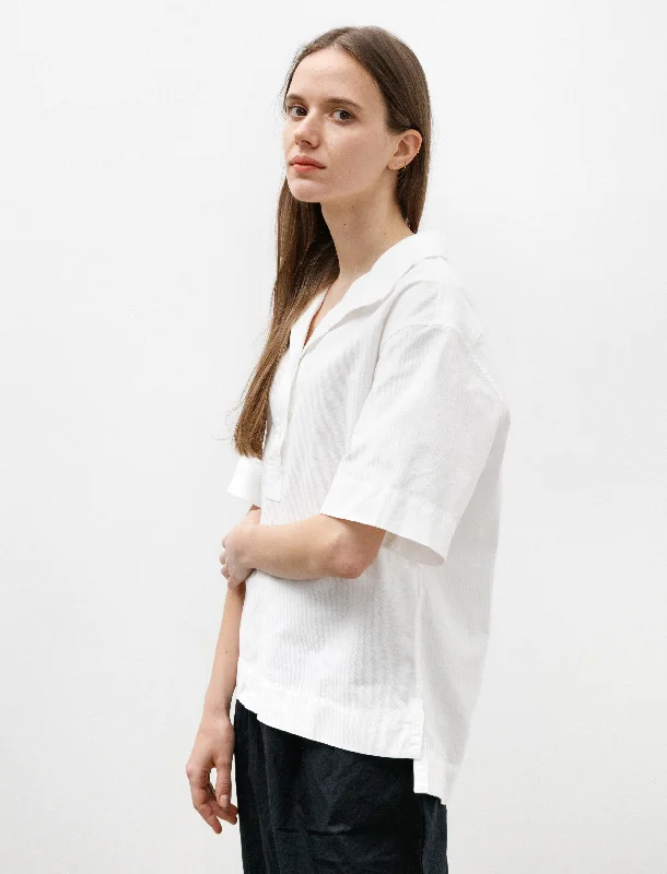 MHL SS Utility Shirt Textured Cotton White