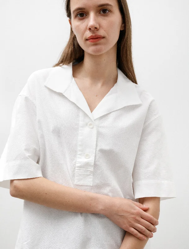 MHL SS Utility Shirt Textured Cotton White