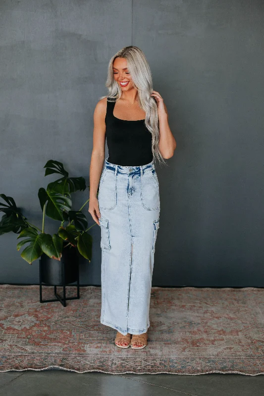 Maydee Risen Denim Skirt