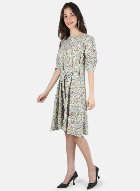 Women Green Printed Dress