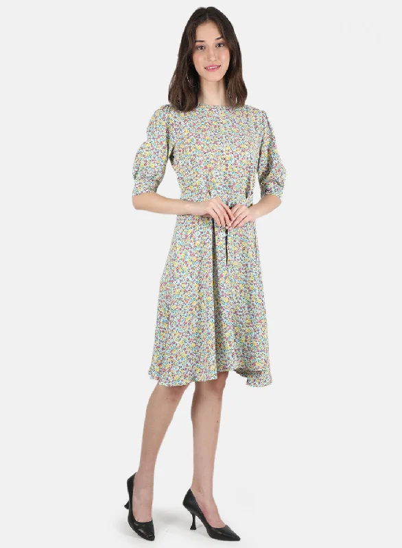 Women Green Printed Dress