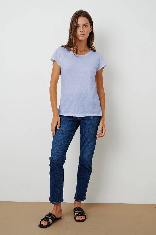 ODELIA COTTON SLUB CREW NECK TEE