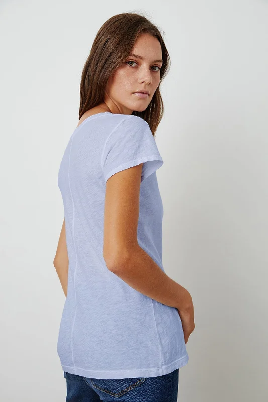 ODELIA COTTON SLUB CREW NECK TEE