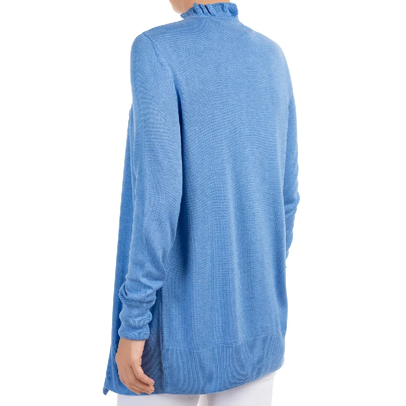 Silk Viscose Cardigan in French Blue