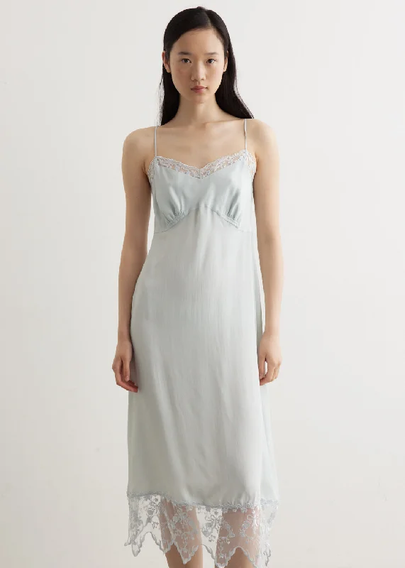 Slip Dress With Lace Trim