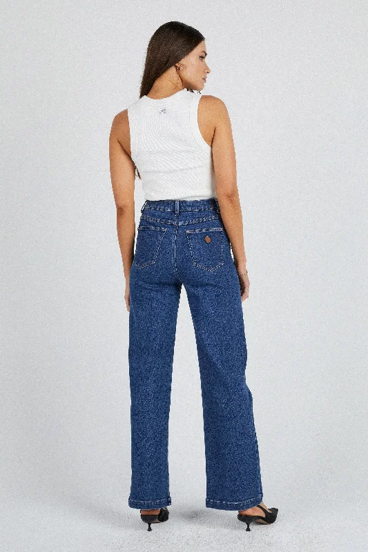 94 High Wide Ruth Mid Blue Denim Jean