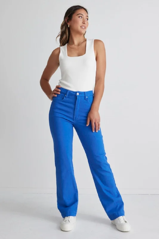 Billie Cobalt Blue Wide Leg Jeans