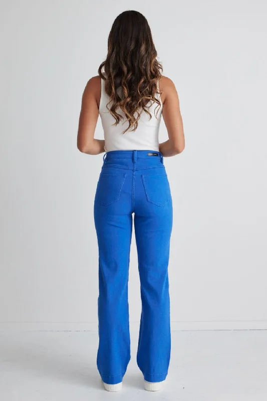 Billie Cobalt Blue Wide Leg Jeans