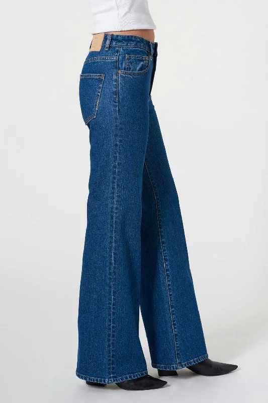 Eva Royal Indigo Wide Denim Jean