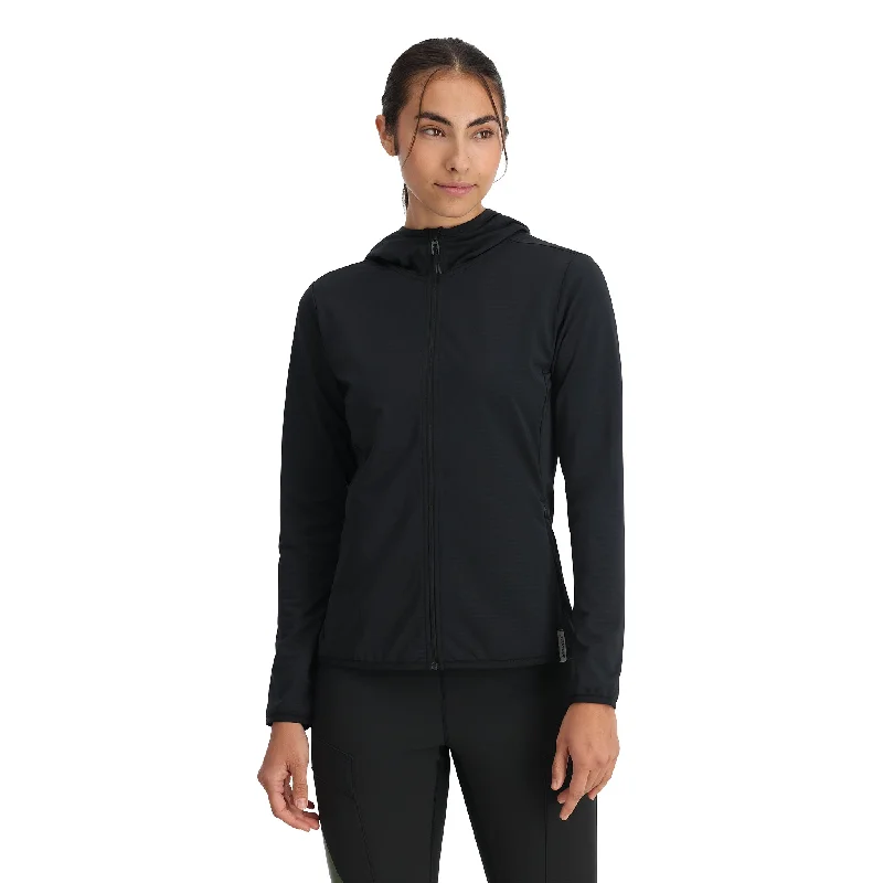 Womens Gridweb Tech Hoodie - Black