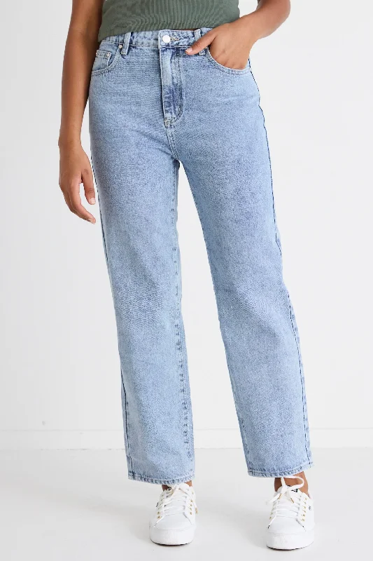 Lexie Vintage Blue High Waist Straight Leg Jean