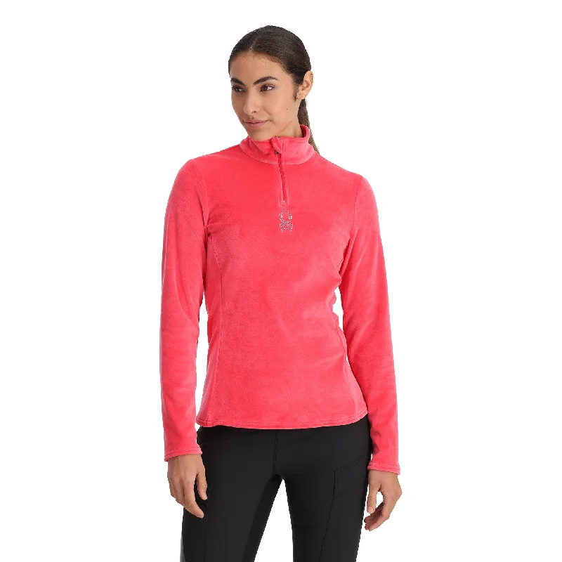 Womens Shimmer Bug Half Zip - Prism Pink