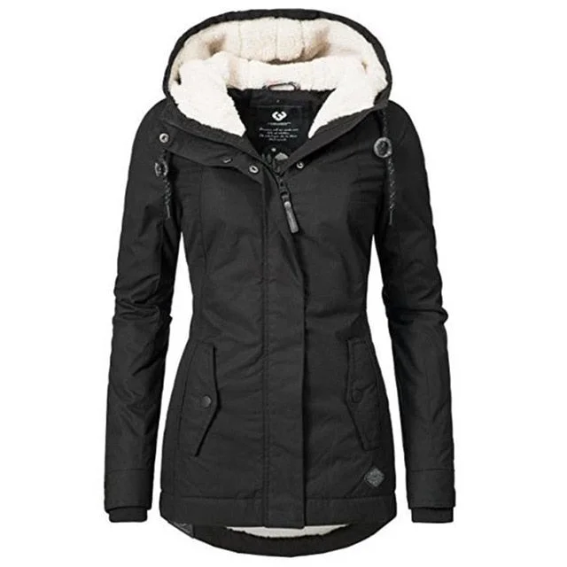 Black Coat Women Cotton winter