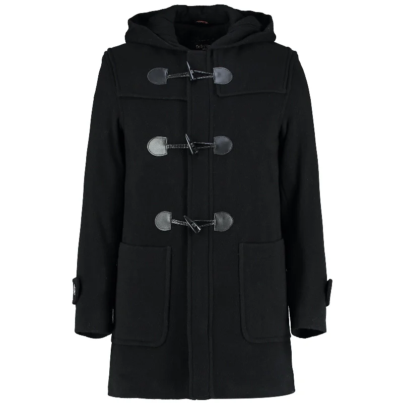 CLAREMONT - Mens Wool Blend Hooded Duffle Coat