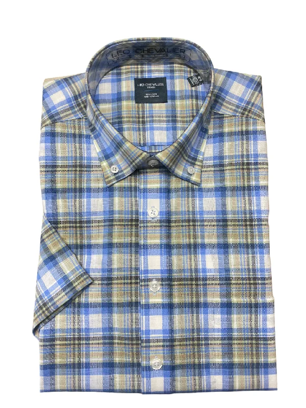 Leo Chevalier Short Sleeve Sport Shirt - Tall Sizes - 622387/QT 1600