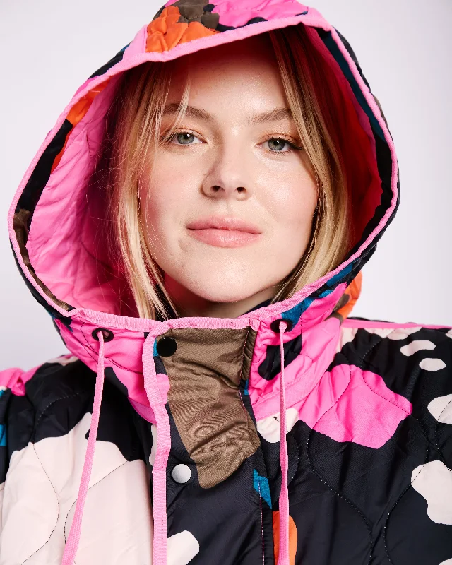 Quilted Puffer in Abstract Floral