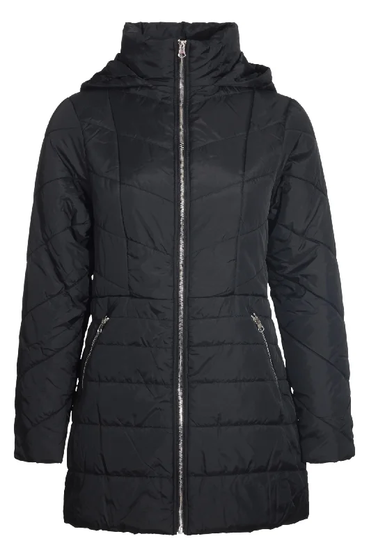 Quilted Showerproof Jacket | Black | 2441ZZ