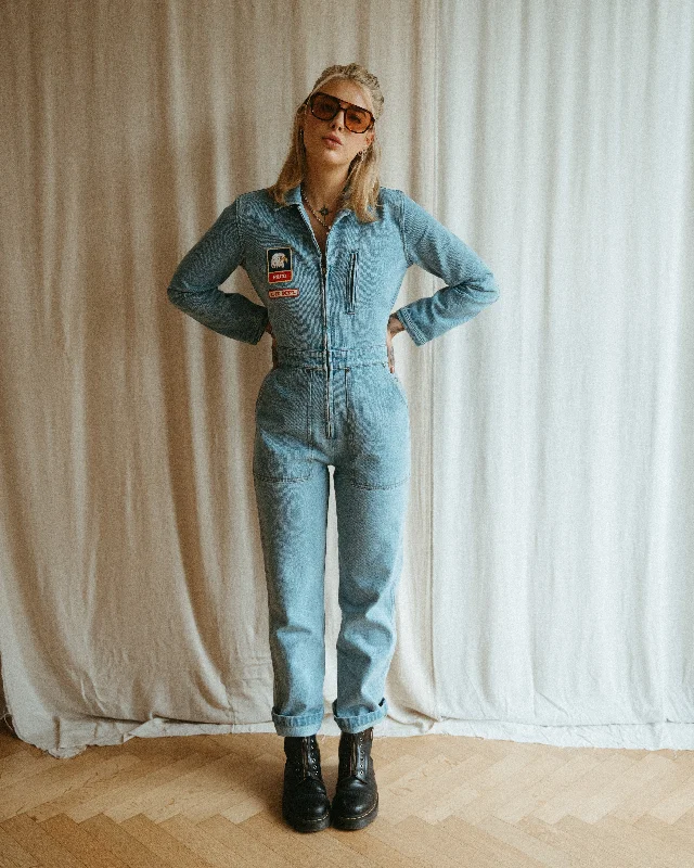 1/2 Mile Speedway Boilersuit - Washed Denim