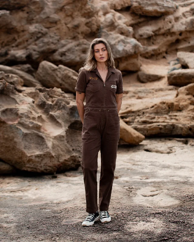 Chasing Sunsets Boilersuit - Brown