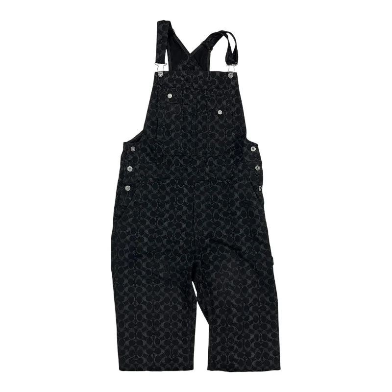 Overalls Designer By Coach In Black Denim, Size:L