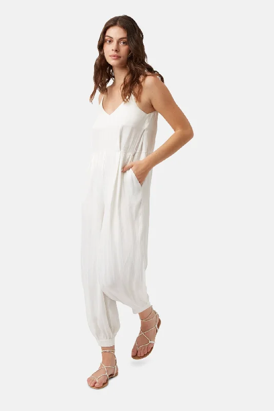 Telling Stories Jumpsuit in White