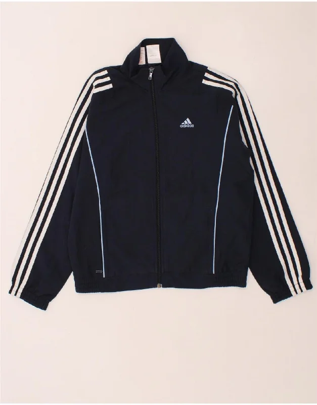 Men's Coats with PocketsADIDAS Boys Graphic Tracksuit Top Jacket 11-12 Years Navy Blue Polyester Men's Coats with PocketsADIDAS Boys Graphic Tracksuit Top Jacket 11-12 Years Navy Blue Polyester