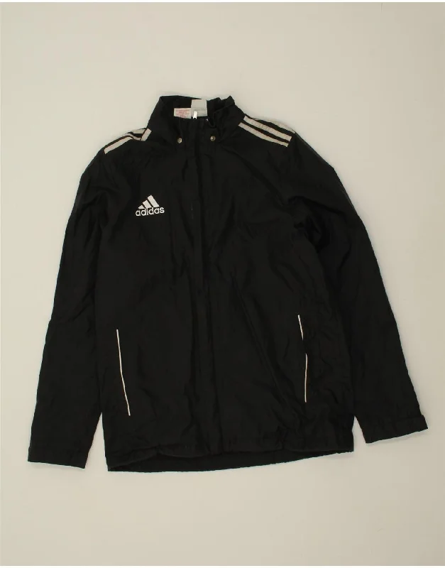 Men's Coats for HikingADIDAS Boys Rain Jacket 15-16 Years Black Polyester