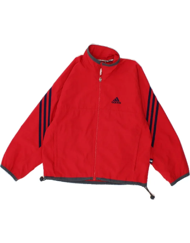 Men's Coats for Outdoor ActivitiesADIDAS Boys Tracksuit Top Jacket 9-10 Years Red Polyester