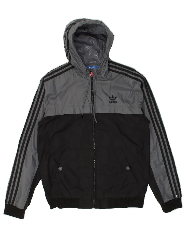 Versatile Men's Pea CoatsADIDAS Mens Hooded Rain Jacket UK 38 Medium Black Colourblock Nylon Versatile Men's Pea CoatsADIDAS Mens Hooded Rain Jacket UK 38 Medium Black Colourblock Nylon