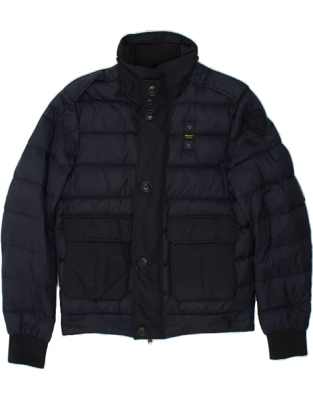 Men's Coats for Tall MenBLAUER Mens Padded Jacket UK 38  Medium Navy Blue Polyester