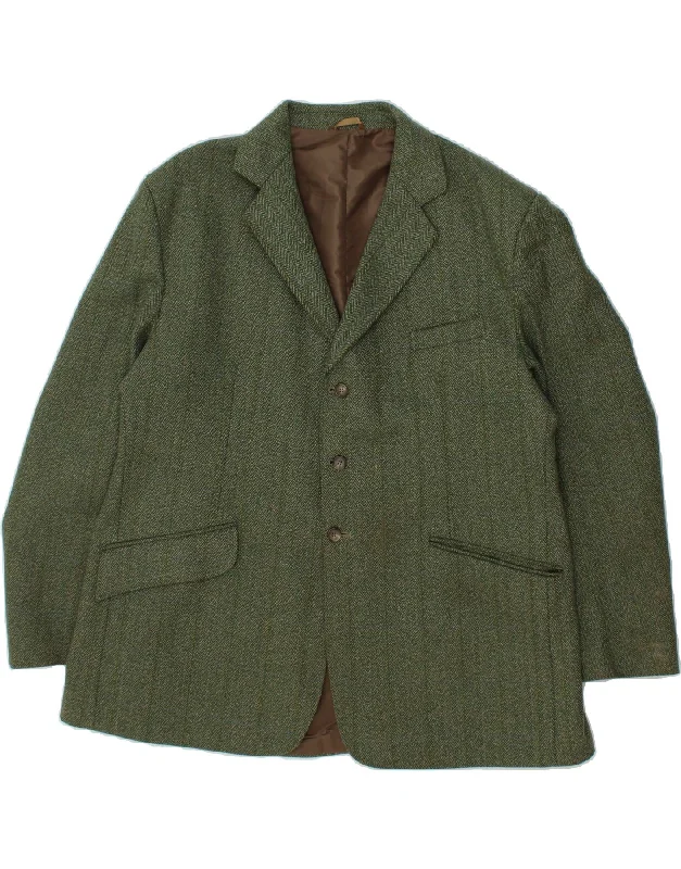 Men's Coats with Slim FitsCALDENE Mens 3 Button Blazer Jacket UK 42 XL Green Herringbone Wool Men's Coats with Slim FitsCALDENE Mens 3 Button Blazer Jacket UK 42 XL Green Herringbone Wool