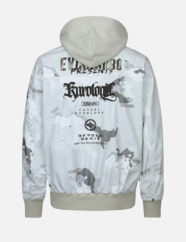 Designer Men's OvercoatsCamouflage Print Bomber Jacket