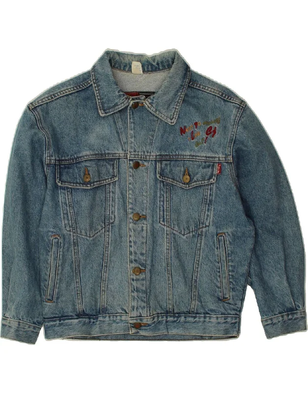 Men's Coats with Velcro ClosuresCASUCCI Boys Graphic Denim Jacket 15-16 Years Blue Cotton Men's Coats with Velcro ClosuresCASUCCI Boys Graphic Denim Jacket 15-16 Years Blue Cotton