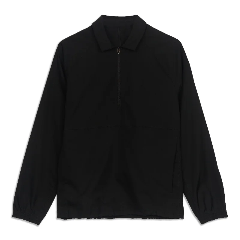 Men's Coats with Inner PocketsCollared Half-Zip Jacket - Resale