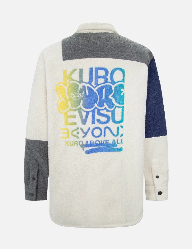 Men's Coats for Short MenColorblock Fleece Shirt Jacket