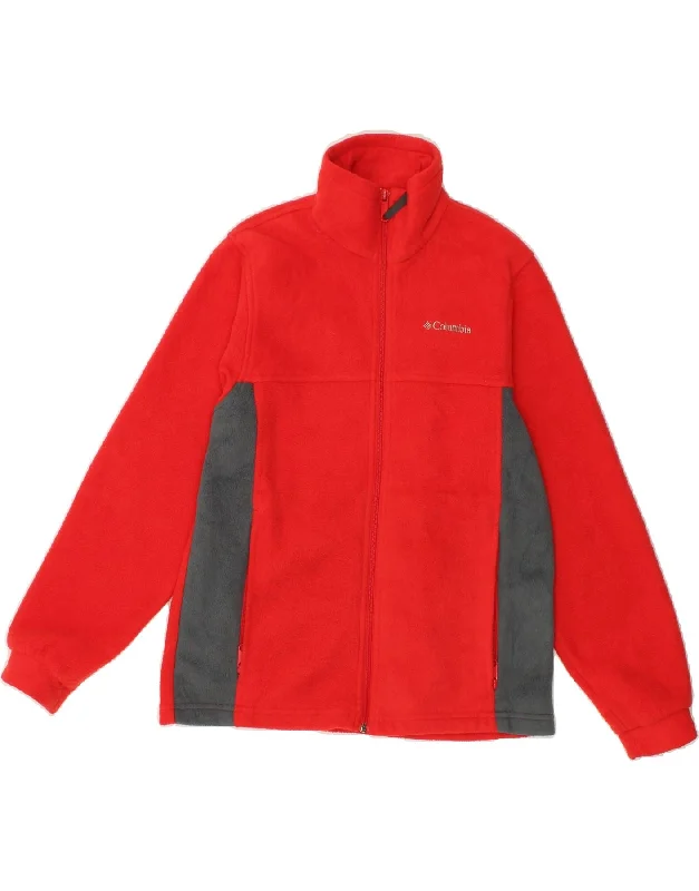Classic Men's Trench CoatsCOLUMBIA Boys Fleece Jacket 14-15 Years Red Colourblock Polyester Classic Men's Trench CoatsCOLUMBIA Boys Fleece Jacket 14-15 Years Red Colourblock Polyester