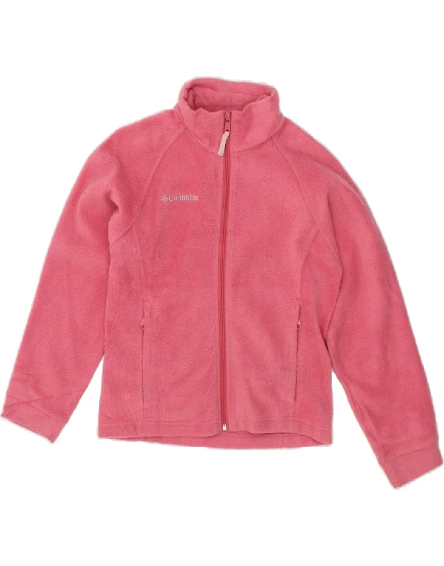 Practical Men's RaincoatsCOLUMBIA Girls Fleece Jacket 10-11 Years Pink Polyester